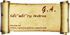 Gömöry Andrea névjegykártya